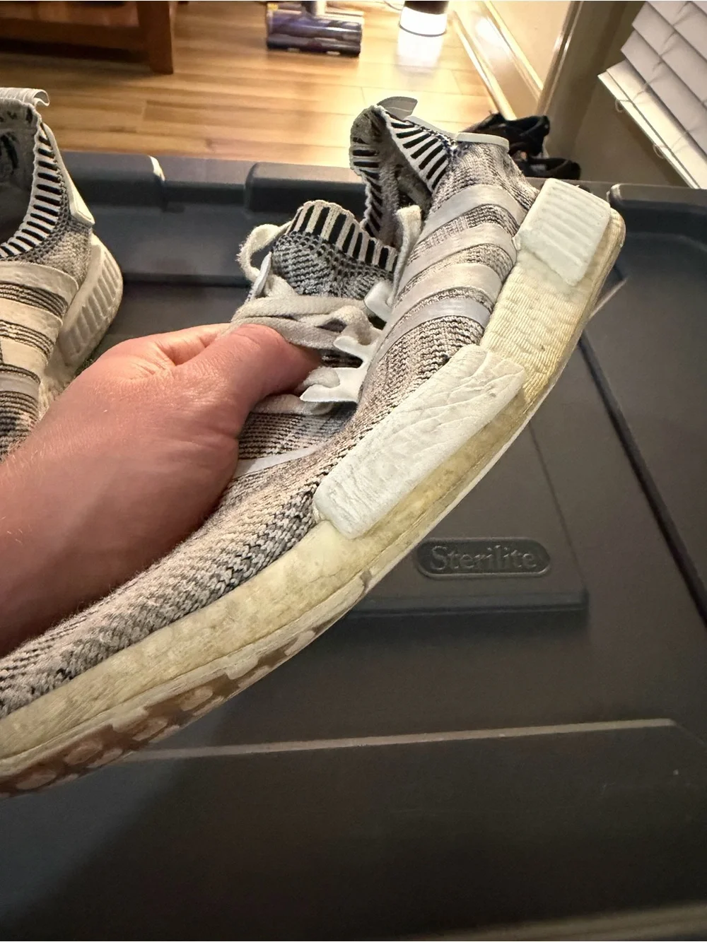 Adidas NMD_R1 Primeknit (Oreo / Glitch Camo) BY1911 Men’s Size 10.5 (2017)